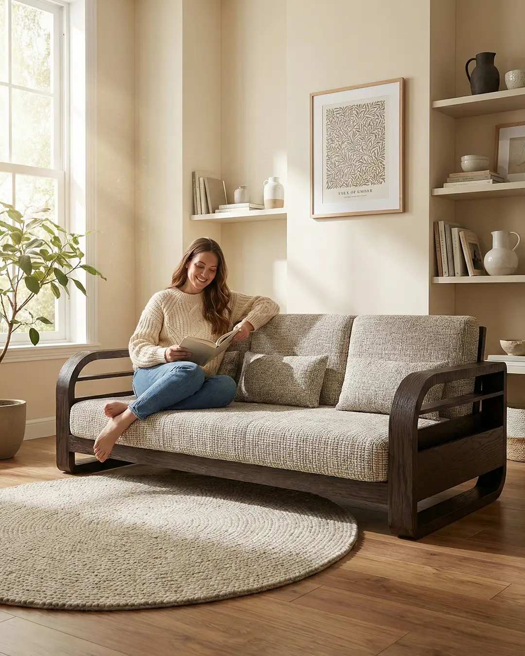 Indoor furniture sample — sofa & coffee table